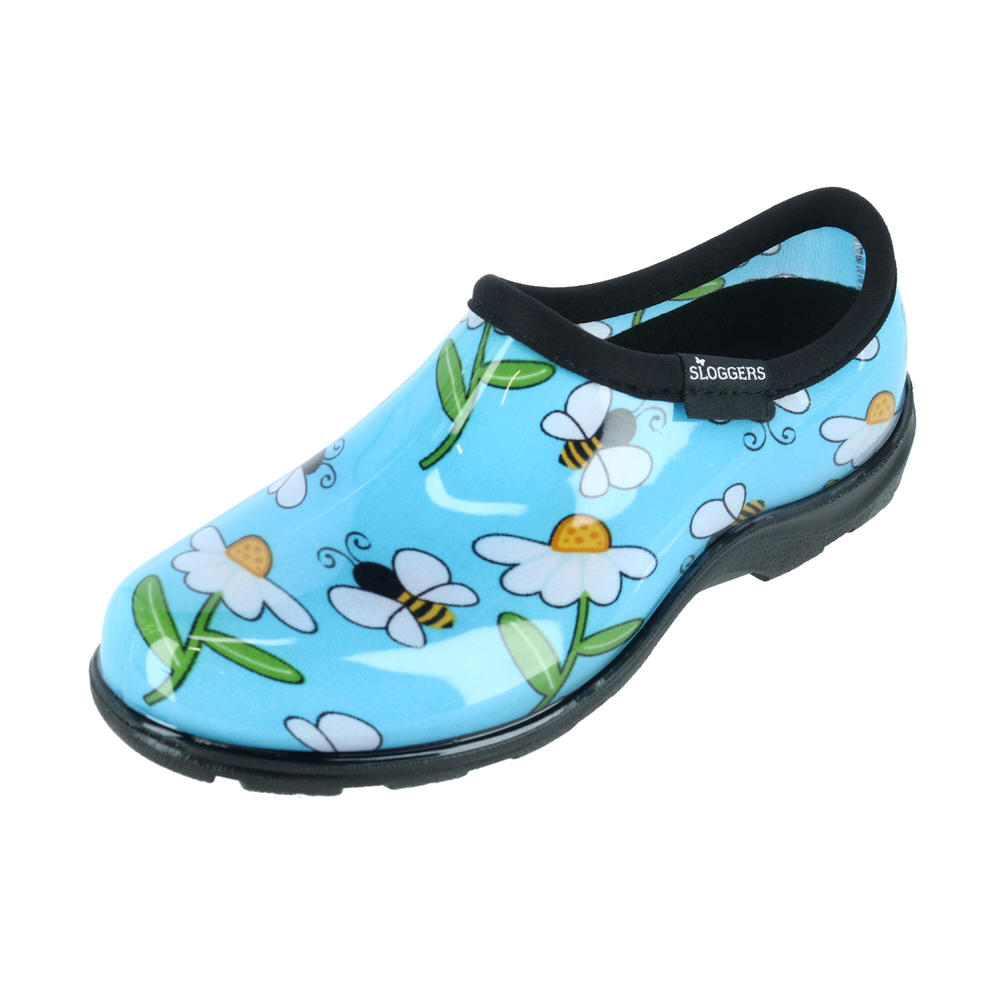 Sloggers Women's Bumble Bee and Flower Print Rain and Garden Shoes