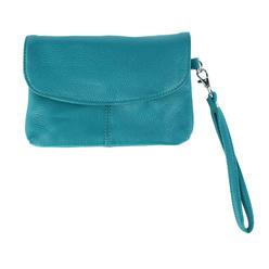 Cal-Wyn Women's Leather Wristlet Clutch with Removable Crossbody Strap
