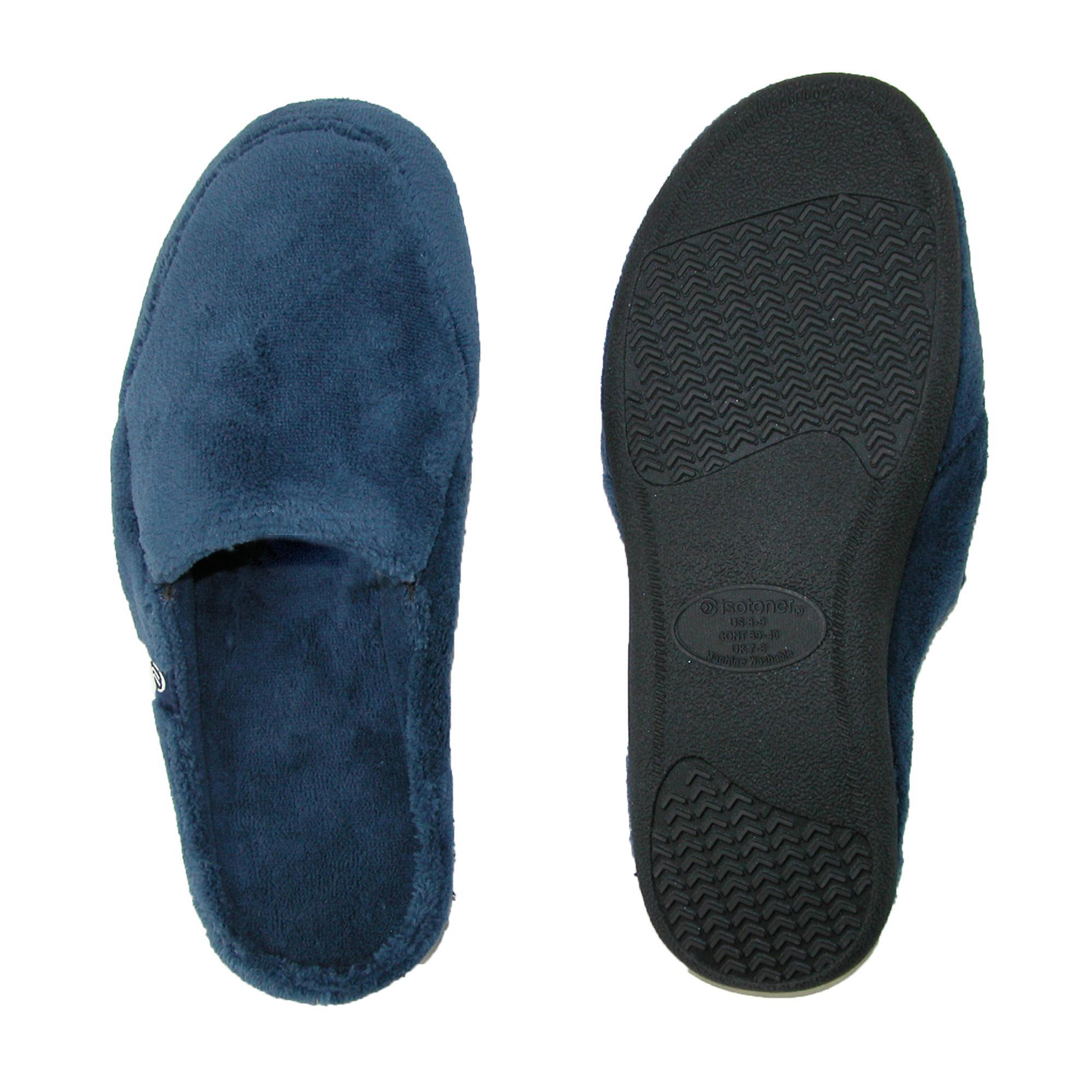 Isotoner Men's Microterry Open Back Clog Slippers