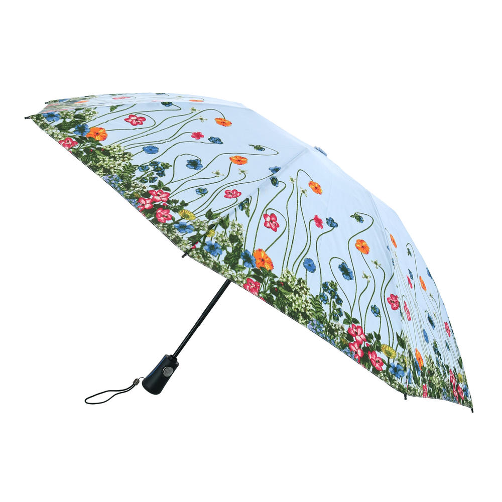Totes Women's Flower Garden Print Auto Open and Close Inbrella Umbrella