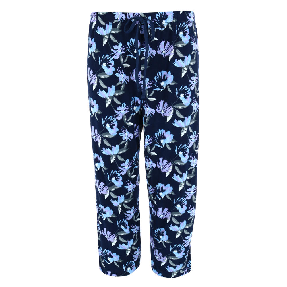 Rene Rofe Women's Floral Print Sleeveless 2-Piece Pajama Capri Set