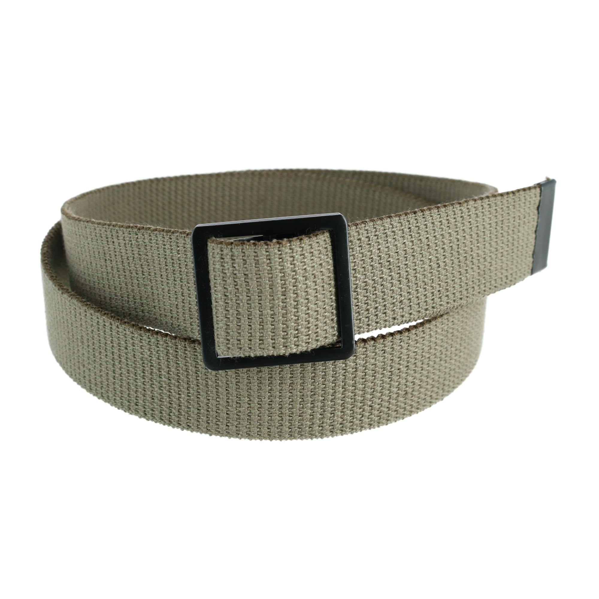 CTM Men's Military Grade Belt with Open Face Buckle