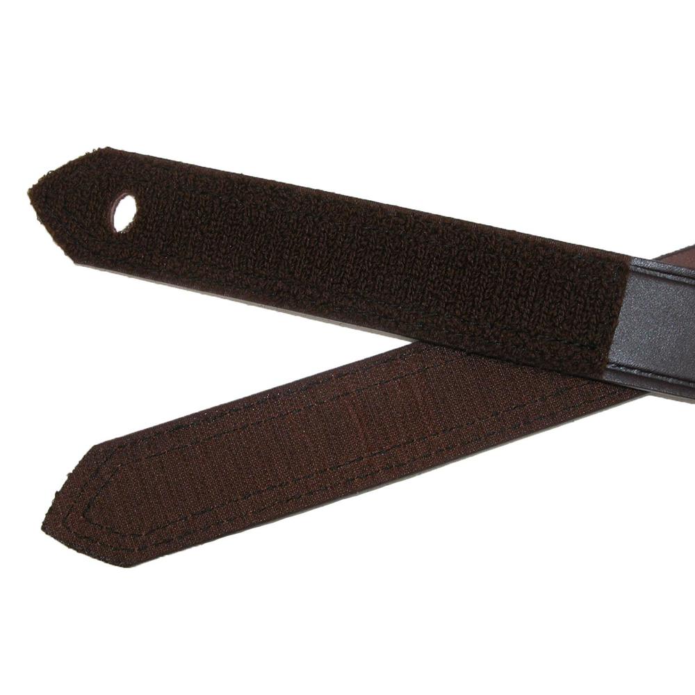 Boston Leather Men's Big & Tall Leather No Scratch Work Belt with Hook and Loop Closure