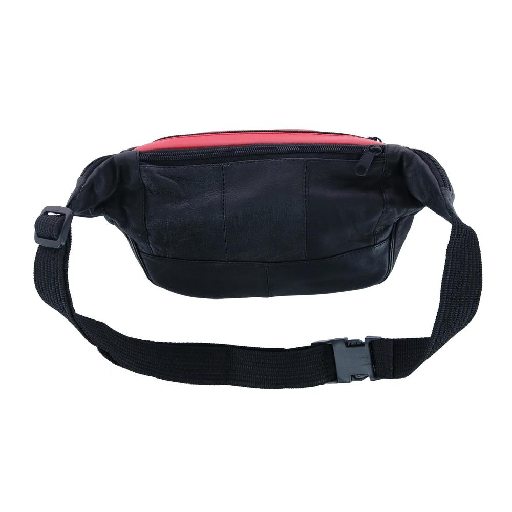 CTM Leather waist Waist Pack with Mexican Flag