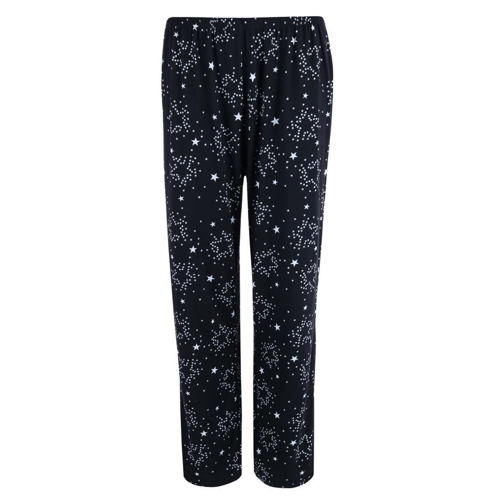 PJ Couture Women's Plus Size Star Print Pajama Set