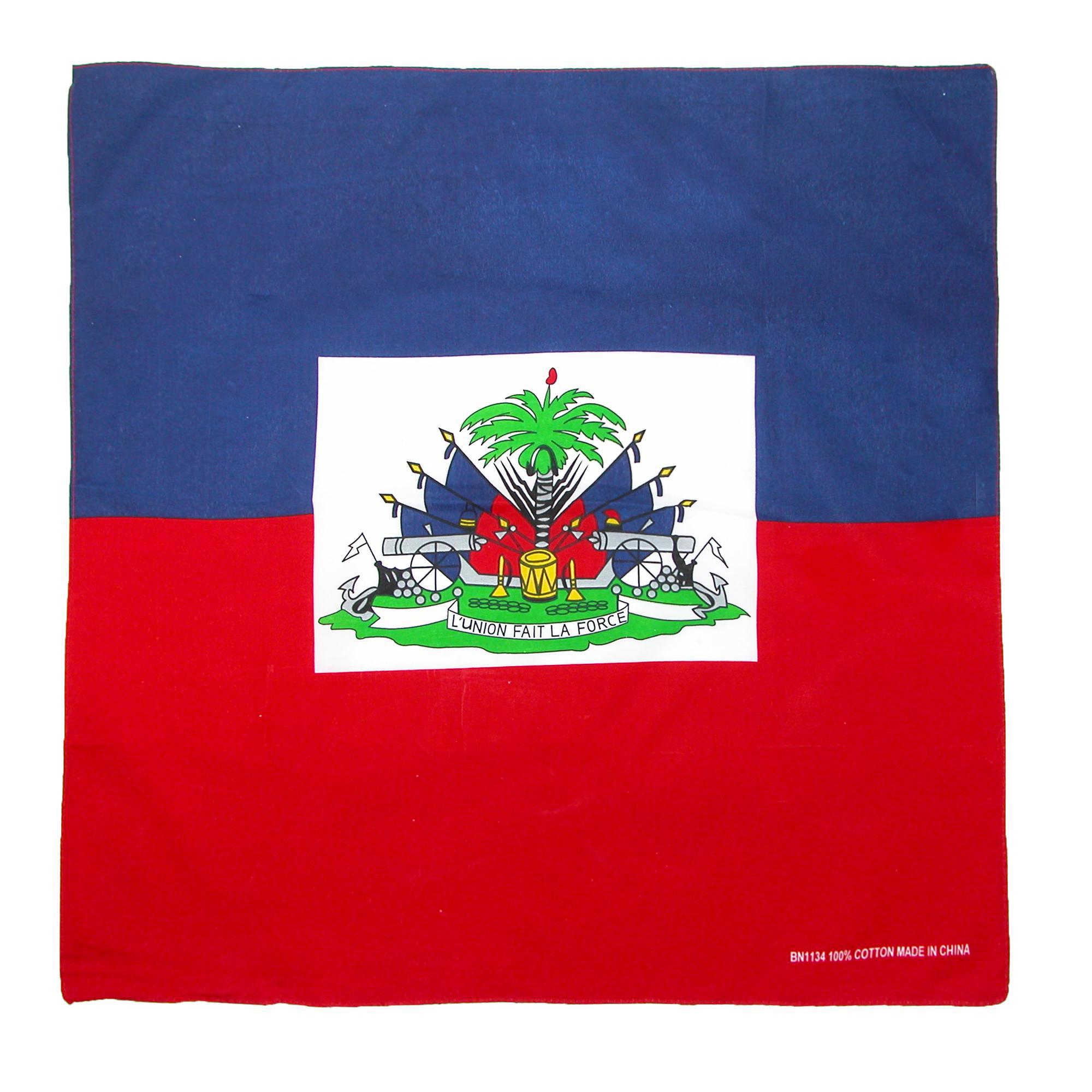 CTM Cotton Haitian Flag Bandana Set (Pack of 12)
