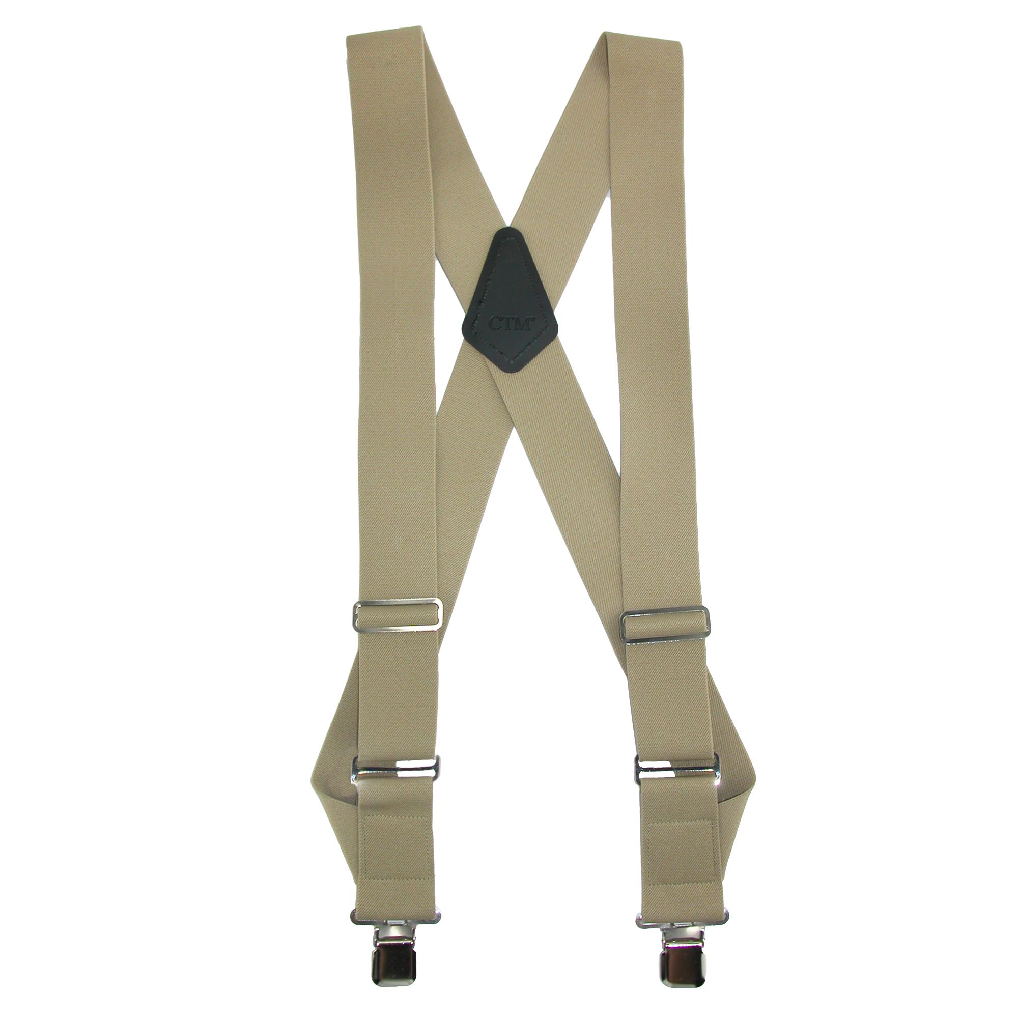 CTM Men's Big & Tall Elastic Basic Trucker Side Clip Suspender