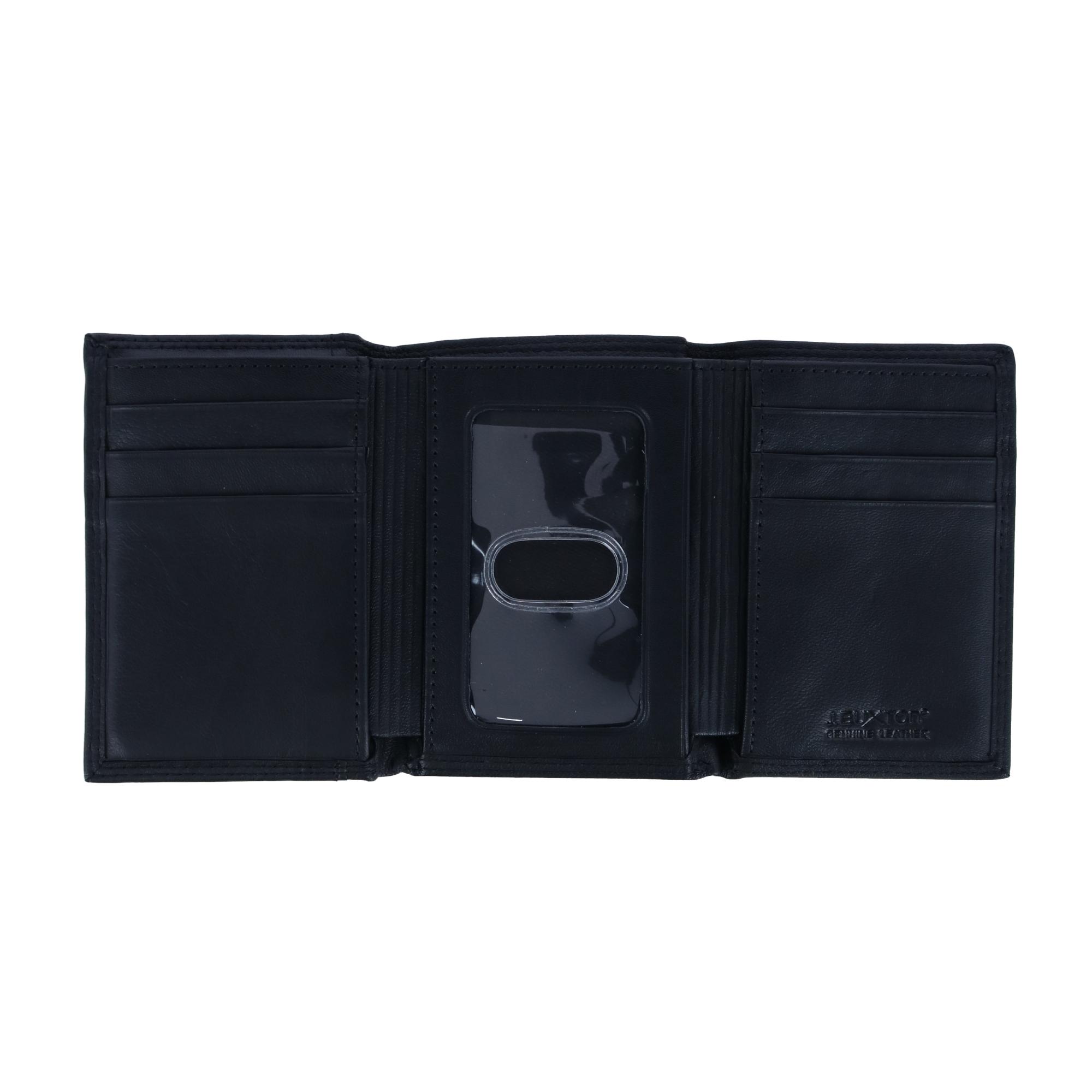 Buxton Men's RFID Nappa Leather Removable ID Trifold Wallet