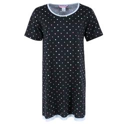 Love Loungewear Women's Plus Size Polka Dot and Lace Nightgown