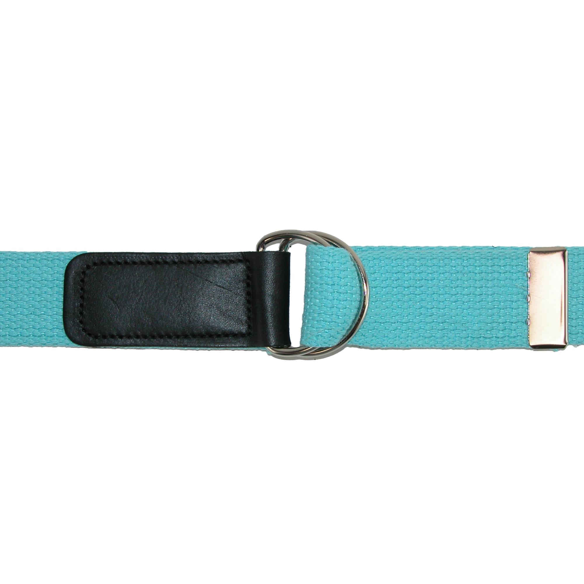 CTM Plus Size Cotton Web Belt with Double D Ring Buckle