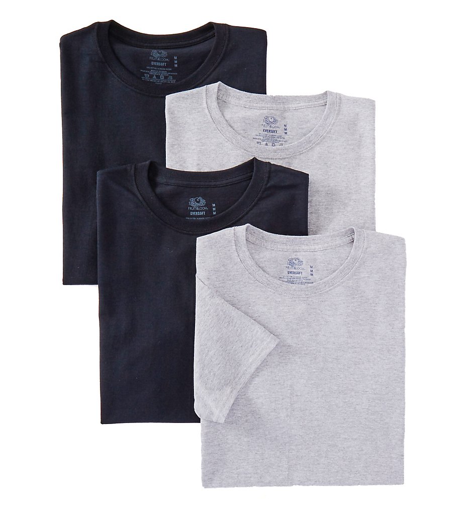 Fruit of the Loom 4P2801 Extended Size Stay Tucked Crew T-Shirt - 4 Pack