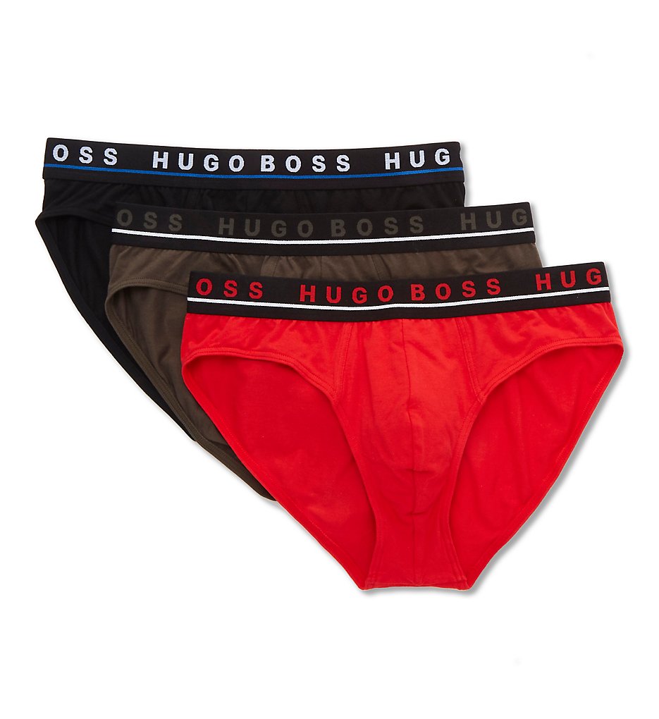 Hugo Boss 0449471 Cotton Stretch Briefs - 3 Pack