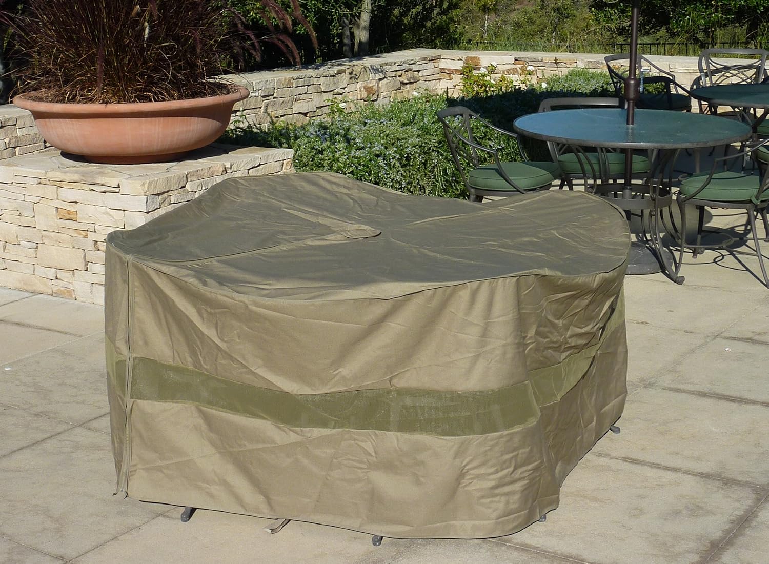 Patio Table Cover W Umbrella Hole Formosa Covers Patio Set Cover 70 Dia X 30 H Fits Round