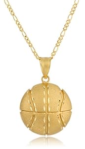 Jotw 14k Yellow Gold Basketball Pendant With An 18 Inch Gold