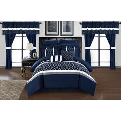 24 Piece Luxury Bed In A Bag Lux Bed Chic Home Cs2877an Dinah 24 Piece In A Bag Comforter Set