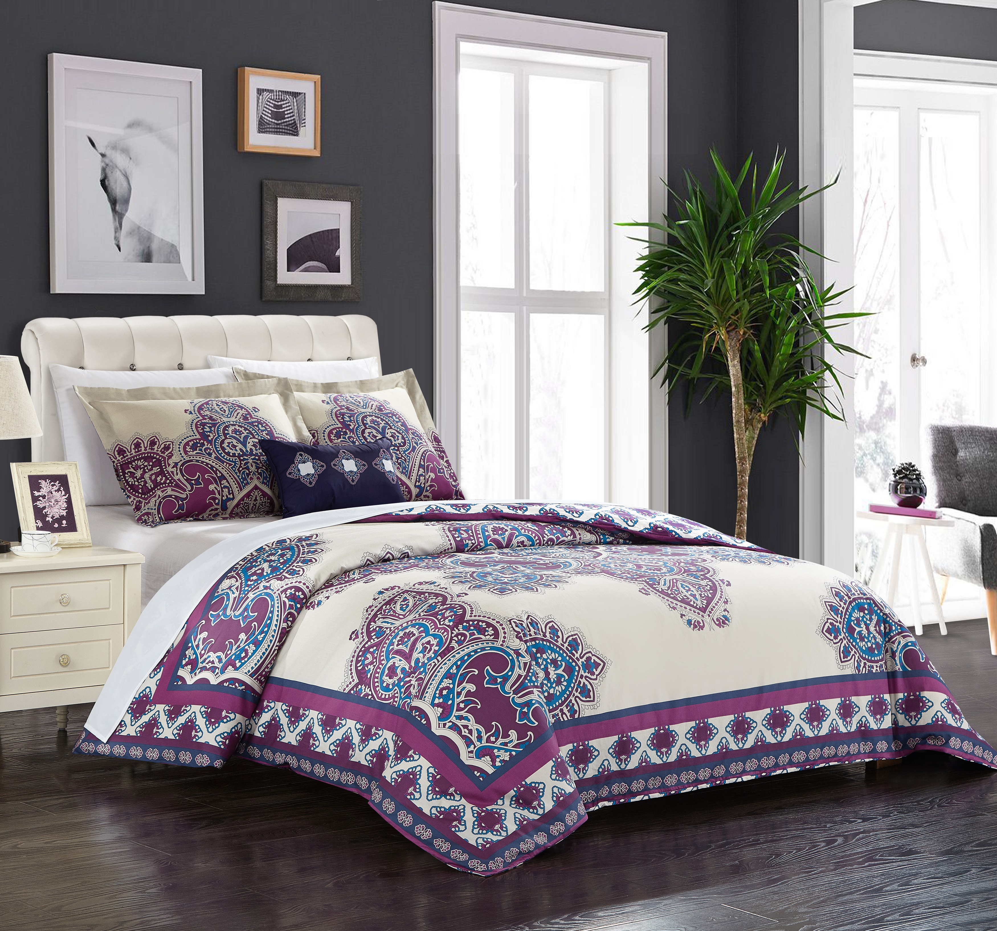 Chic Home Ronan 4 Piece 100 Cotton 200 Thread Count Extra Large