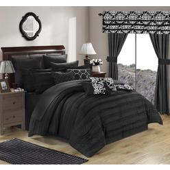 Chic Home Hailee 24pc Queen Size Comforter Set - Black