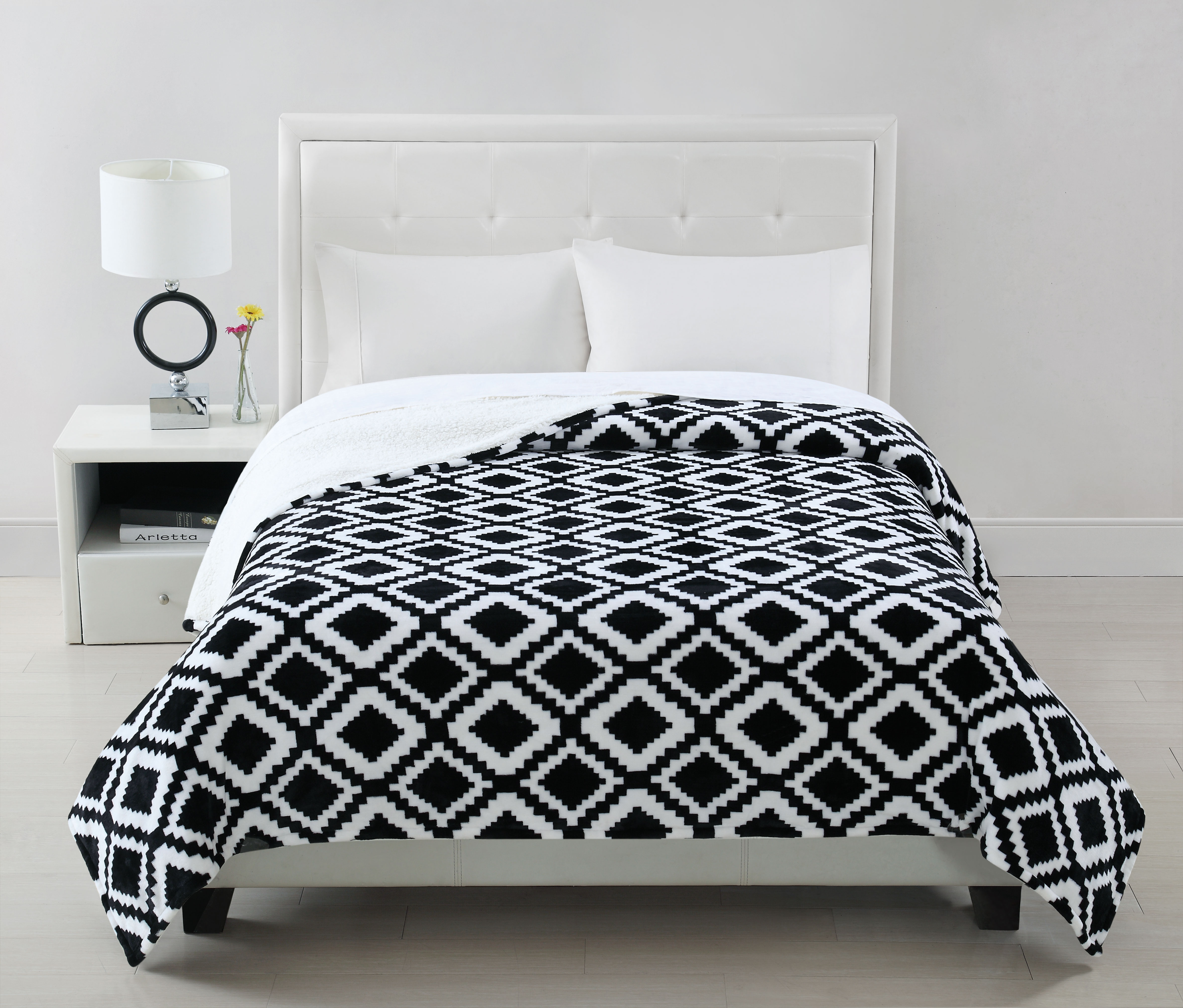 Chic Home Contour 2-Ply Blanket, King Black