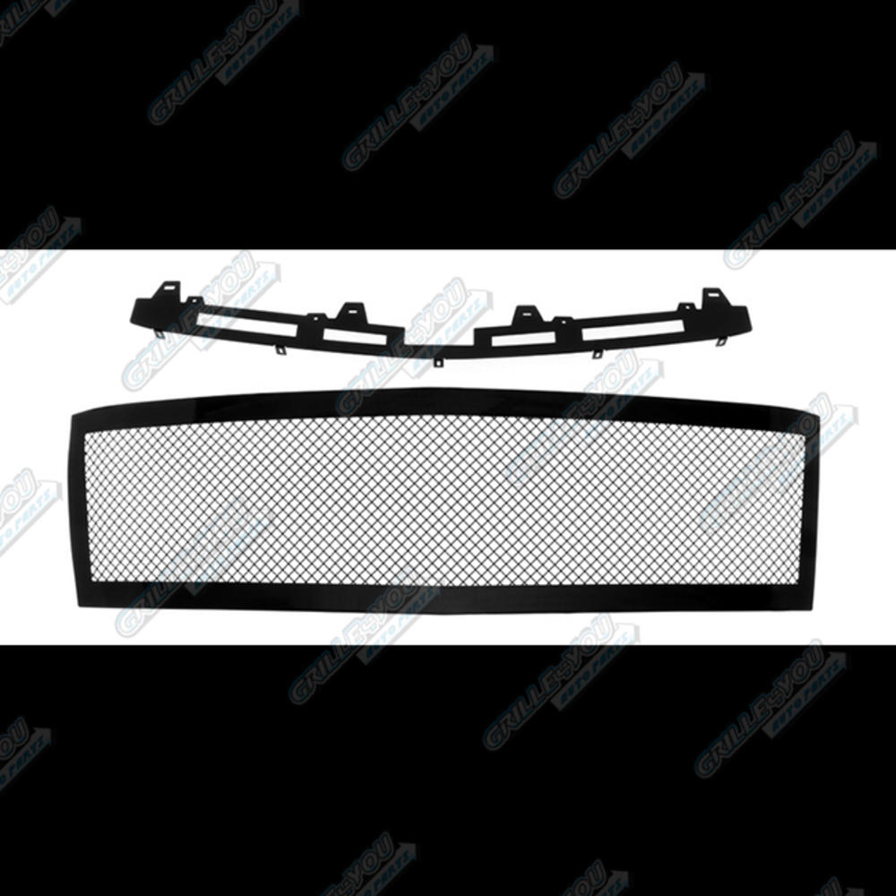 APS Fits 2007-2010 Chevy Silverado 2500/3500 Stainless Steel Black Mesh Grille