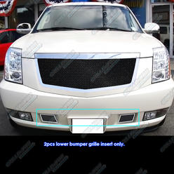 APS For 2007-2014 Cadillac Escalade Bumper Black Stainless Steel Mesh Grille #N19-C28467A