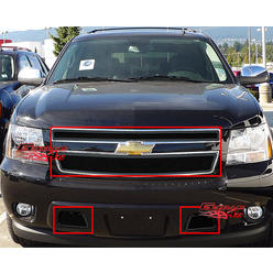 APS Fits 2007-2014 Chevy Tahoe/Suburban/Avalanche Black Mesh Grille Grill Combo # C77919H