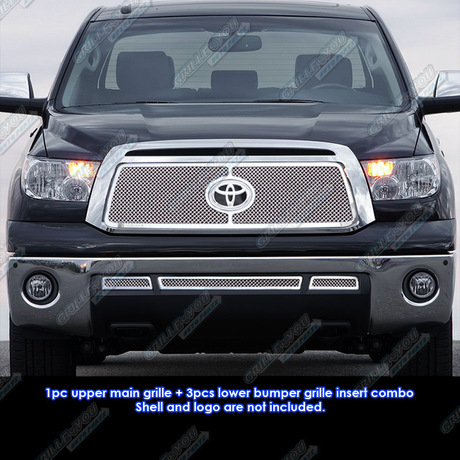 Aps For 2010 2013 Toyota Tundra Stainless Steel Mesh Grille Grill Insert Combo N19 T80017t
