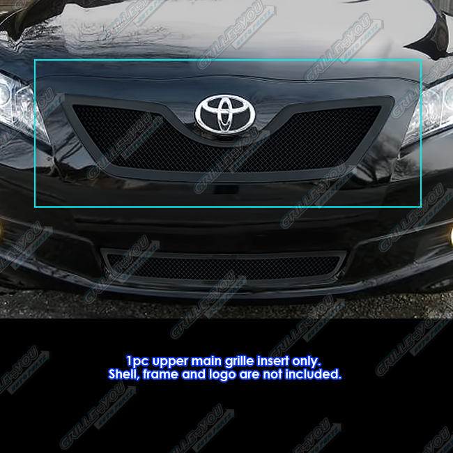 APS 2007-2009 Toyota Camry Black Stainless Steel Mesh Grille Grill Insert