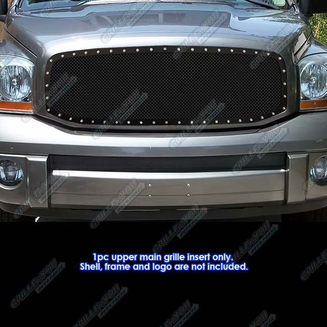 APS Fits 2006-2008 Dodge Ram Black Stainless Steel Mesh Grille Grill Insert #DL5318H