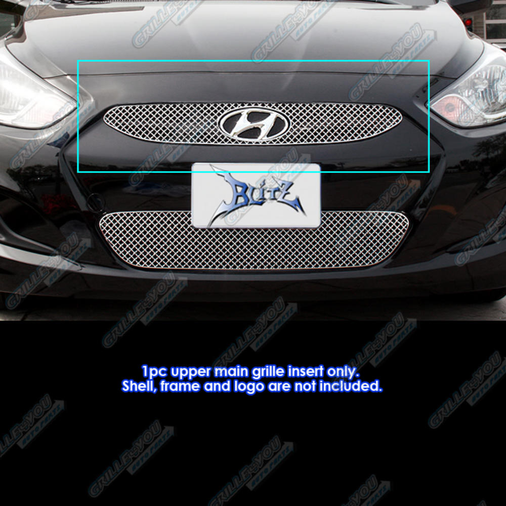 APS Fits 2012-2016 Hyundai Accent Stainless Steel X Mesh Grille Insert