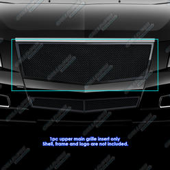 APS For 2008-2013 Cadillac CTS Black Stainless Steel Mesh Grille Grill  Insert #N19-H77567A