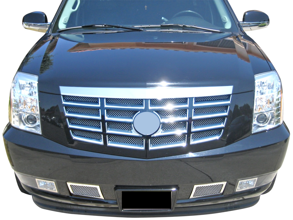 APS Fits 2007-2014 Cadillac Escalade Stainless Steel Mesh Grille Grill Insert Combo # A77825T
