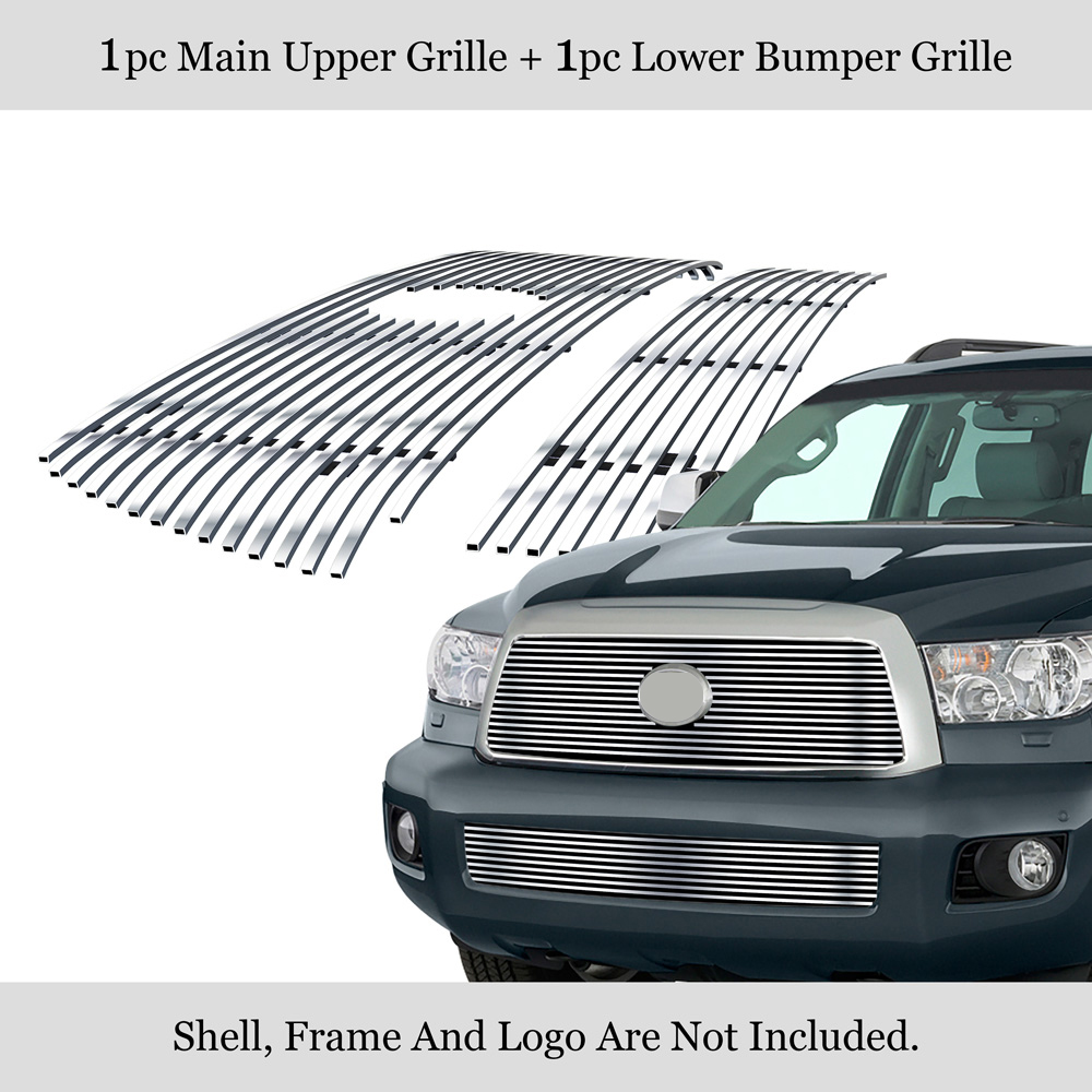 APS Fits 2008-2013 Toyota Sequoia Billet Grille Grill Insert Combo