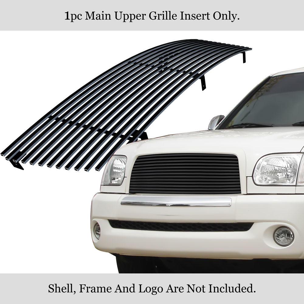 APS For 2003-2006 Toyota Tundra Main Upper Stainless Black Billet Grille Insert