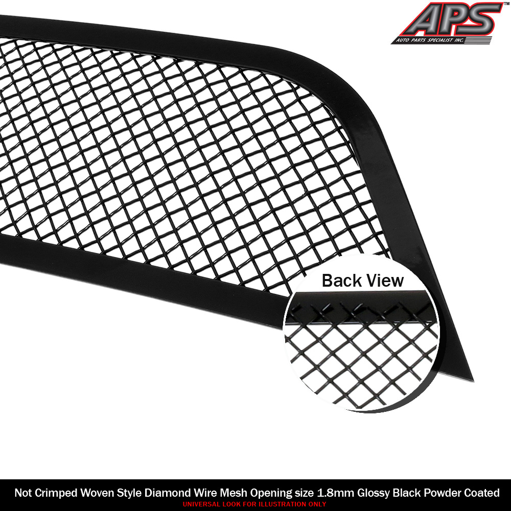 APS For 2007-2014 Ford Expedition Bumper Black Stainless Steel Mesh Grille Grill