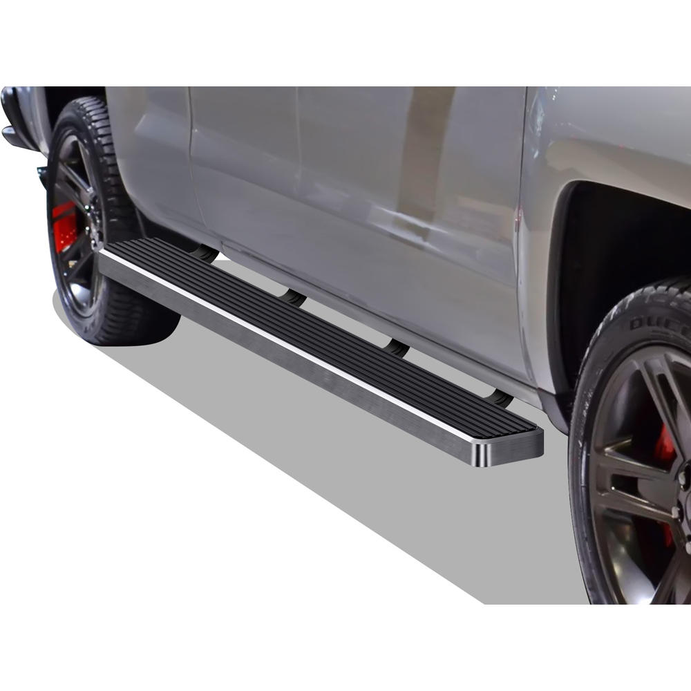 iBoard Wheel-to-Wheel 6" Side Nerf Bar Fit 07-18 Silverado Sierra Double Cab 8ft Bed