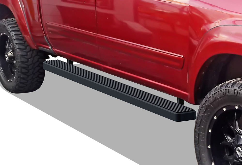 APS Autoparts iBoard Running Boards 5" Matte Black Fit 04-06 Toyota Tundra Double Cab