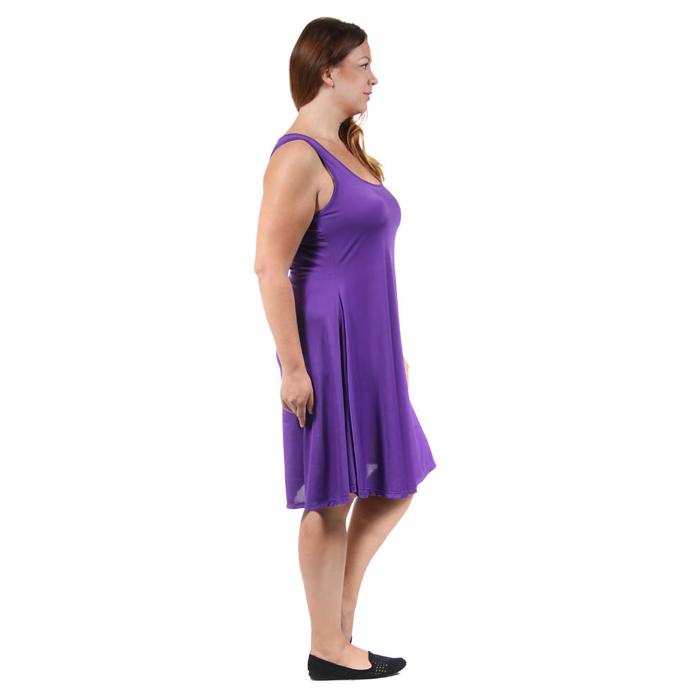24&#47;7 Comfort Apparel 24/7 Comfort Apparel Women's Plus Size Sleeveless Tank Knee-Length Dress