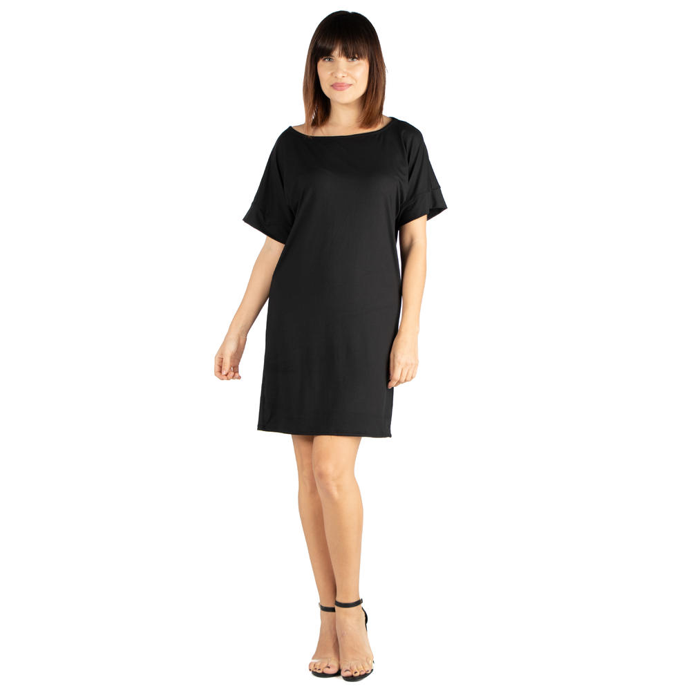 24seven Comfort Apparel Women's Oversized T-shirt Dress