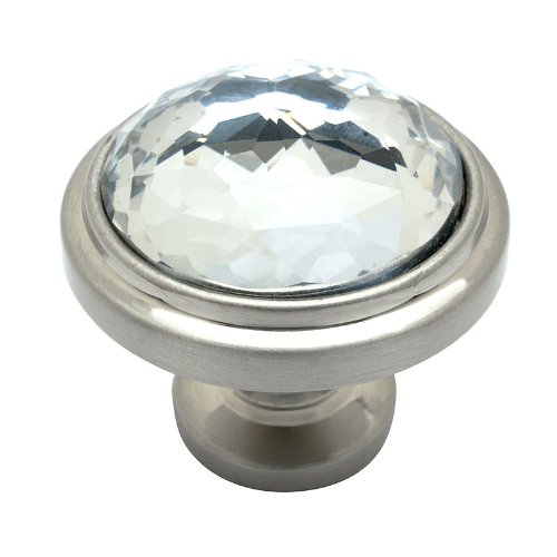 Cosmas 5317sn C Satin Nickel Cabinet Hardware Round With Cosmas 5317sn C Satin Nickel Cabinet Hardware Round With Clear Gl 1 4 Diameter