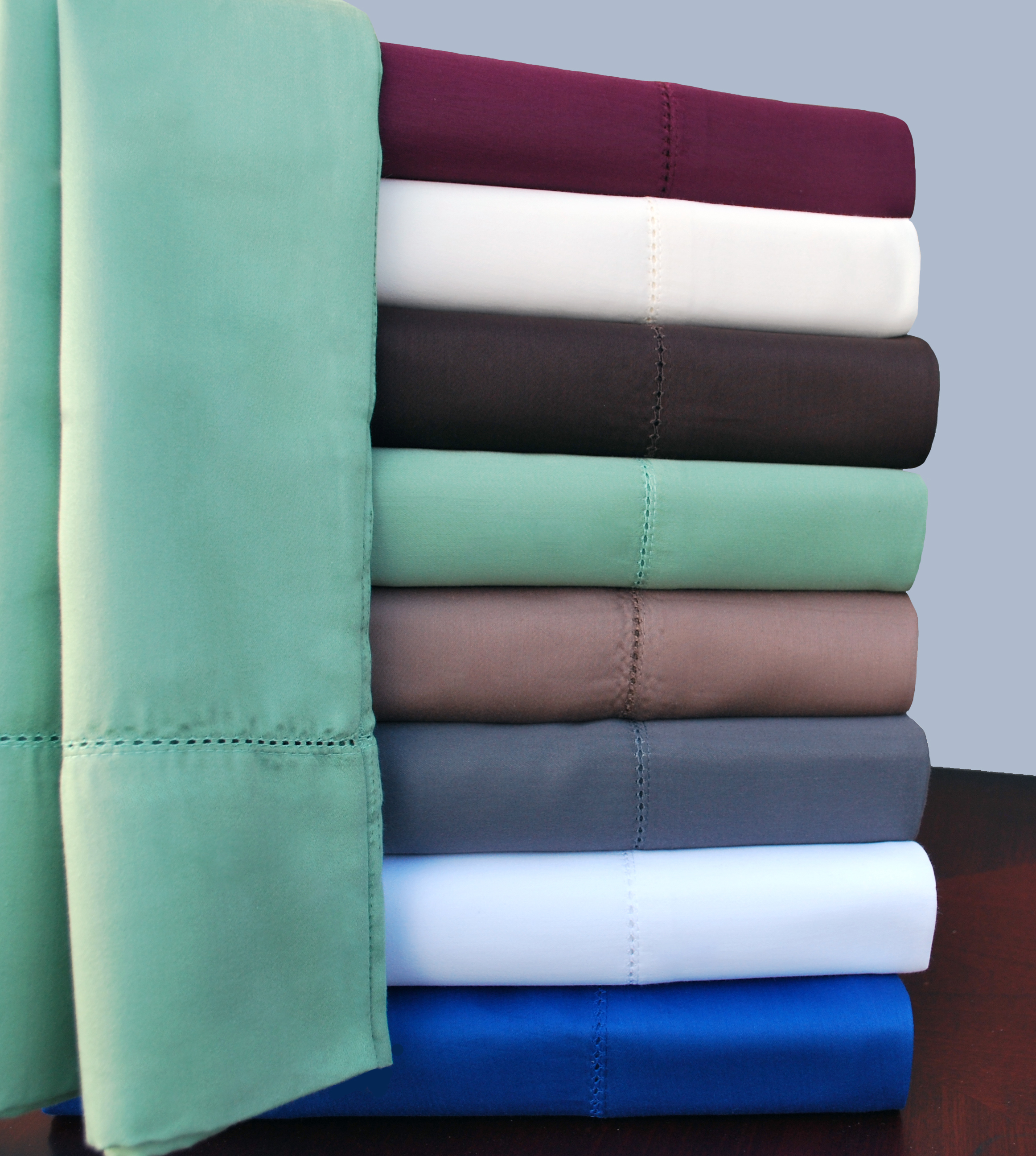 Blue Nile Mills Cotton Blend Wrinkle Resistant Solid Bed Sheet Set King Size