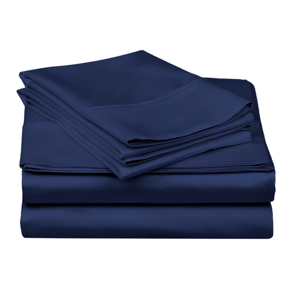 Blue Nile Mills 300 Thread Count 100% Egyptian Cotton Deep Pocket Solid Black Bedding Sheets & Pillowcases
