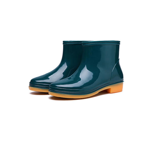Unomatch Women Waterproof Anti Slip Solid Colored Rain Boots