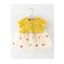 Yellow T short-sleeved pineapple gauze dress