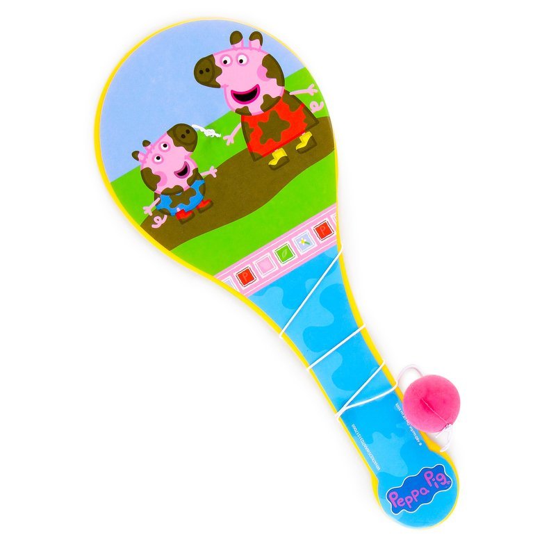 Nickelodeon Peppa Pig Paddle Ball Indoor Outdoor Family Travel Toy Game