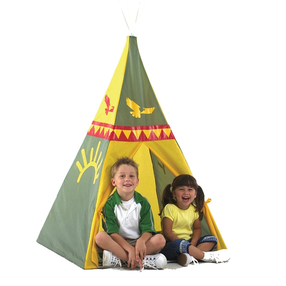 parris Kids Play Hut Teepee Eagle Sunrise Water Resistant Nylon 4.5 Feet Tall