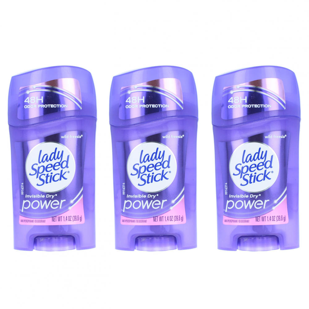 Lady Speed Stick Womens Invisible Dry Deodorant Antiperspirant Wild Freesia 3 Pack