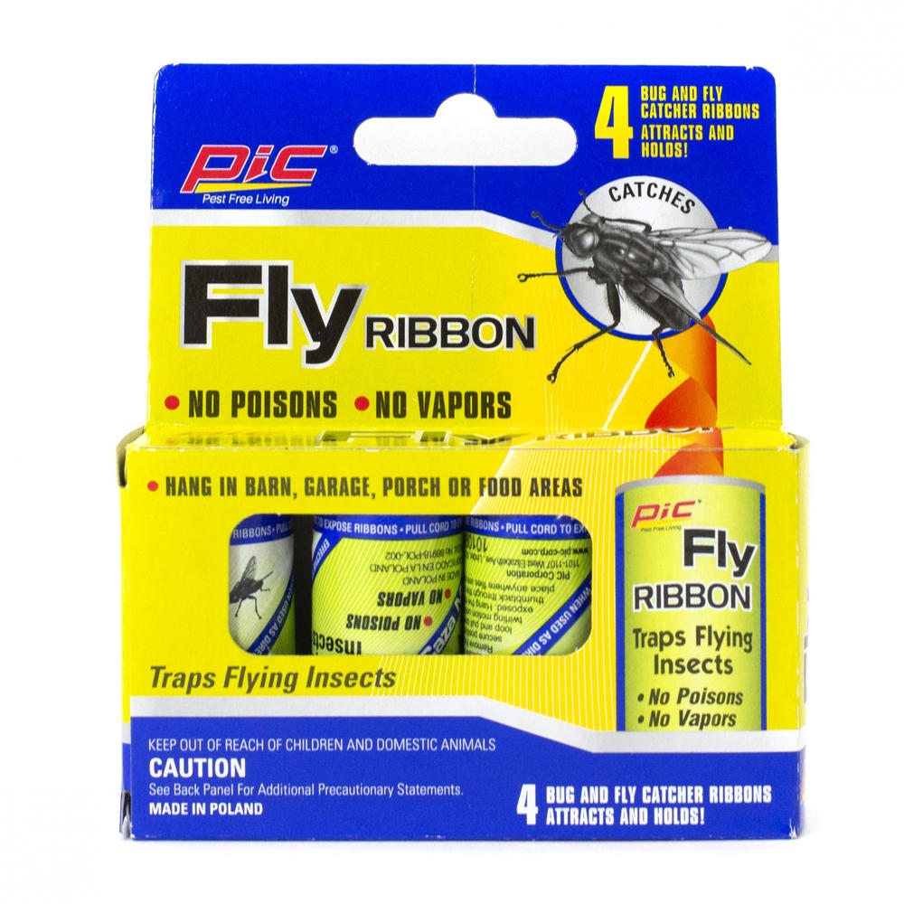 Pic Fly Ribbons Attracts and Traps Flying Insects No Mess No Vapors - 4 ...