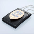 ASR Federal 3 in 1 Leather ID Badge Holder Police Gear with Lanyard Neck  Chain, Belt