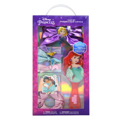 Disney Princess Girls Hair Accessory Set Hair Brush Bow Scrunchie Gift Set 6pc
