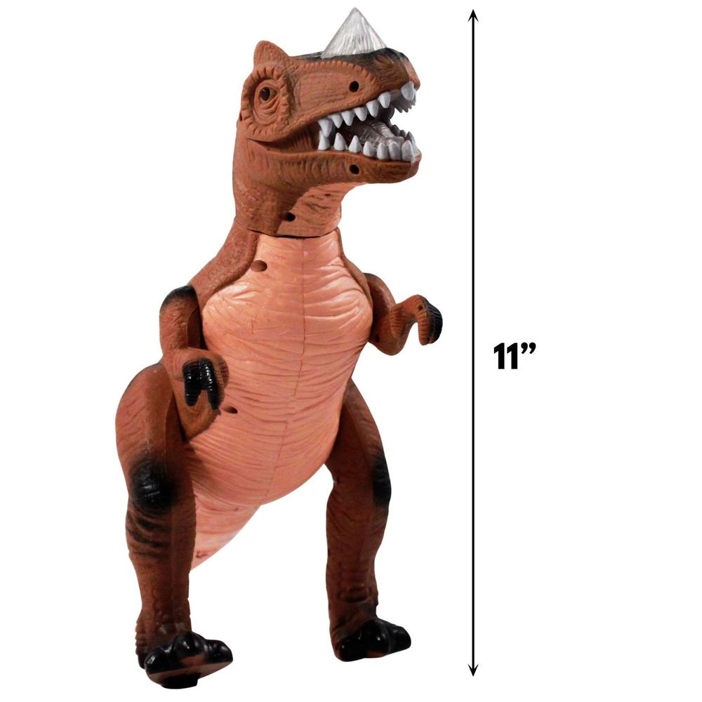 KidFun Products Light Up Dancing Dino RC T-Rex Dinosaur Predator With Radio Control - Brown